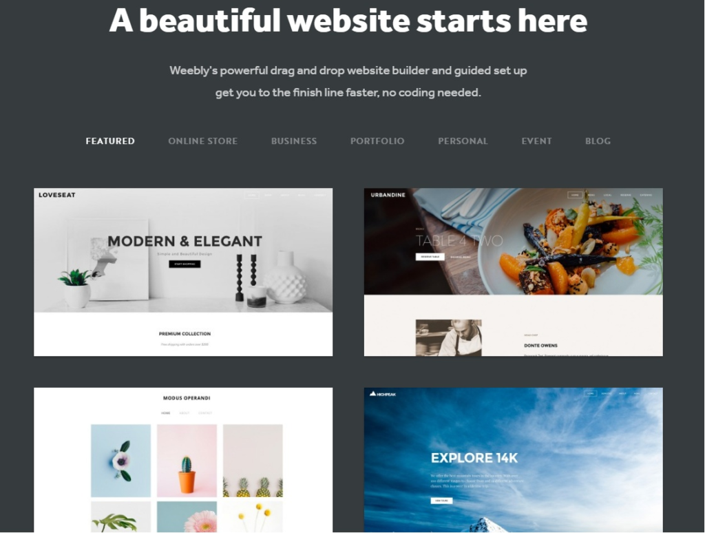 Weebly Design Templates