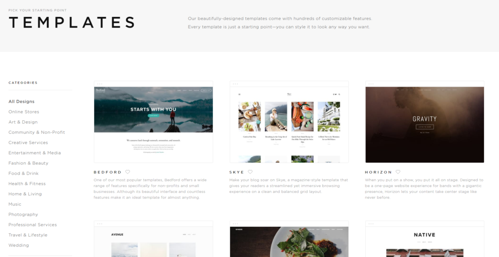 Squarespace Design Templates