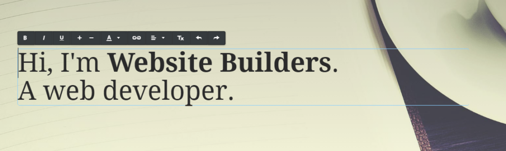 Weebly Text Editor Example