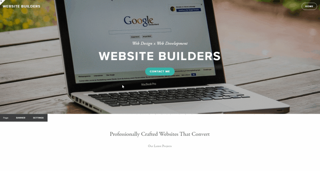 Squarespace Site Editor Example