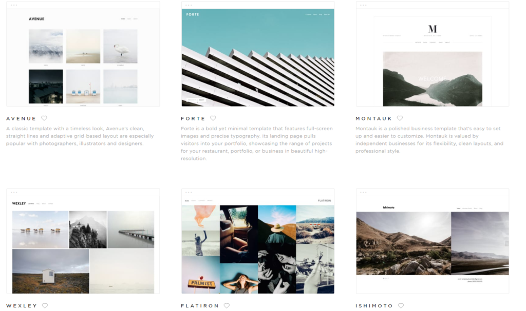 Squarespace beautiful design templates
