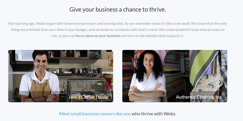 Webs Small Business Owners