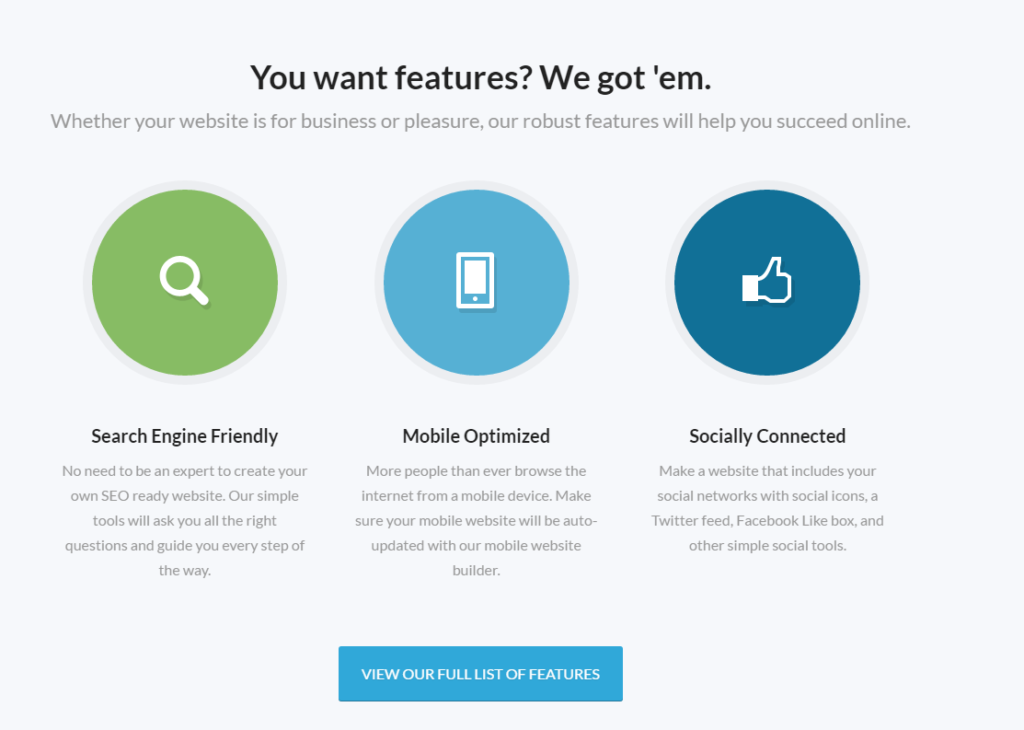 Webs Features