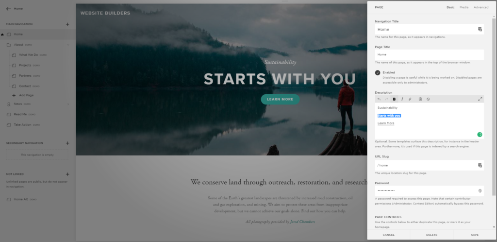 Squarespace Simple Site Builder